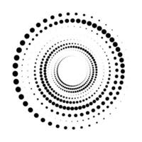 Spiral Dotted design logo. Spinning Circle shape. Vector illustration