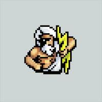 Pixel art illustration Zeus. Pixelated Zeus. Zeus god greek pixelated for the pixel art game and icon for website and video game. old school retro. vector