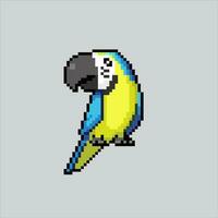Pixel art illustration Parrot. Pixelated Parrot. Parrot bird pixelated for the pixel art game and icon for website and video game. old school retro. vector