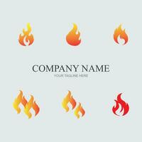 fire logo and symbol vector