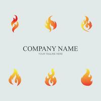 fire logo and symbol vector