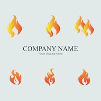 fire logo and symbol vector