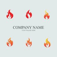 fire logo and symbol vector