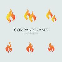 fire logo and symbol vector