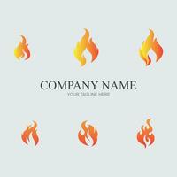 fire logo and symbol vector
