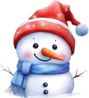 snowman celebrating the upcoming Christmas holiday. AI-Generated. png