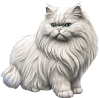 A sketch of a Persian cat. AI-Generated. AI-Generated. png