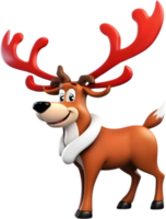 A Santa Claus's reindeer painting. AI-Generated. png