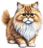 ein skizzieren von ein persisch Katze. KI-generiert. KI-generiert. png