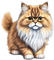 A sketch of a Persian cat. AI-Generated. AI-Generated. png