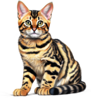 A sketch of a Bengal cat. AI-Generated. png