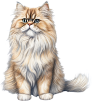 A sketch of a Persian cat. AI-Generated. AI-Generated. png