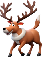 A Santa Claus's reindeer painting. AI-Generated. png