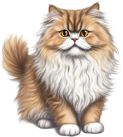 A sketch of a Persian cat. AI-Generated. AI-Generated. png