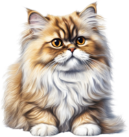 A sketch of a Persian cat. AI-Generated. AI-Generated. png