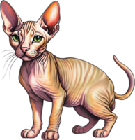 A sketch of a Sphynx cat. AI-Generated. png