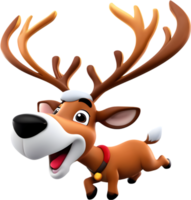 A Santa Claus's reindeer painting. AI-Generated. png