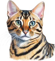 uma esboço do uma Bengala gato. gerado por ai. png