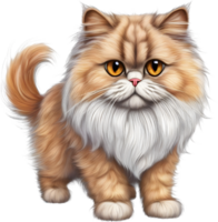 ein skizzieren von ein persisch Katze. KI-generiert. KI-generiert. png