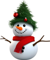 snowman celebrating the upcoming Christmas holiday. AI-Generated. png