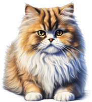 A sketch of a Persian cat. AI-Generated. AI-Generated. png