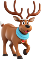 A Santa Claus's reindeer painting. AI-Generated. png