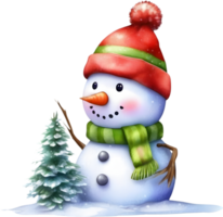 pupazzo di neve festeggiare il imminente Natale vacanza. ai-generato. png