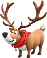 A Santa Claus's reindeer painting. AI-Generated. png