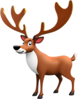 A Santa Claus's reindeer painting. AI-Generated. png