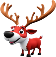 A Santa Claus's reindeer painting. AI-Generated. png