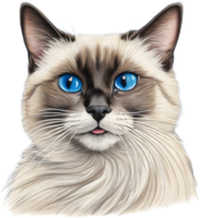 A sketch of a Siamese cat. AI-Generated. png