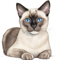 A sketch of a Siamese cat. AI-Generated. png