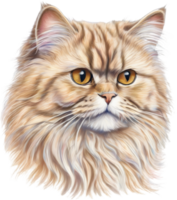 A sketch of a Persian cat. AI-Generated. AI-Generated. png