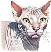 A sketch of a Sphynx cat. AI-Generated. png