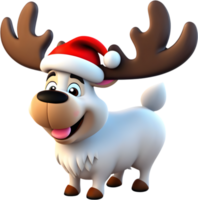 A Santa Claus's reindeer painting. AI-Generated. png