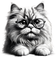 A sketch of a Persian cat. AI-Generated. AI-Generated. png