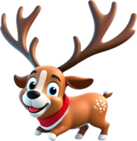 A Santa Claus's reindeer painting. AI-Generated. png