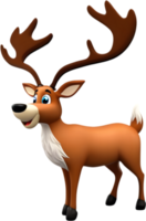 A Santa Claus's reindeer painting. AI-Generated. png