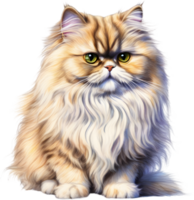 A sketch of a Persian cat. AI-Generated. AI-Generated. png