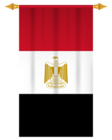 Egypt flag vertical pennant isolated png