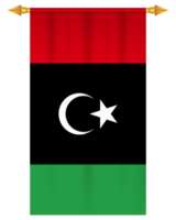 libyen flagga vertikal vimpel isolerat png