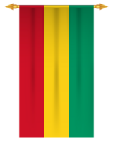 Guinea flag vertical pennant isolated png