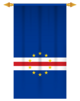 kaap verde vlag verticaal wimpel geïsoleerd png