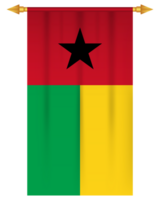 guinea bissau flagga vertikal vimpel isolerat png