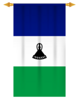 Lesotho flag vertical pennant isolated png