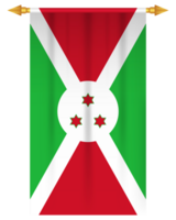 burundi flagga vertikal vimpel isolerat png