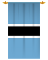 Botswana bandiera verticale bandierina isolato png