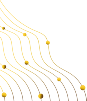 abstract golden line decoration png