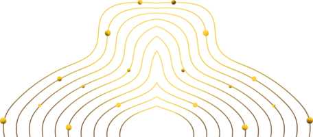 astratto d'oro linea decorazione png