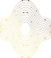 abstract golden line decoration png